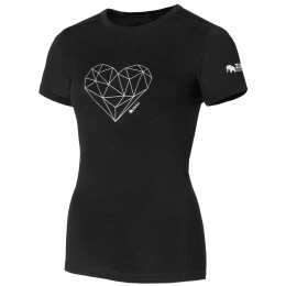 Дамска тениска Zulu Merino 160 Short Heart черен black