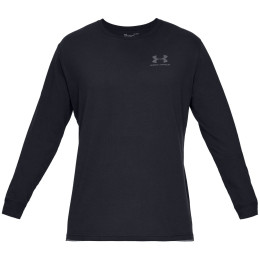 Тениска Under Armour Sportstyle Left Chest LS черен Black//Black