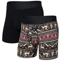 Мъжки боксерки Saxx Droptemp Cooling Cotton Boxer Brf Fl 2Pk черен caribou/black