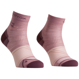 Дамски мериносови чорапи Ortovox Alpine Light Quarter Socks W розов Dusk Rose