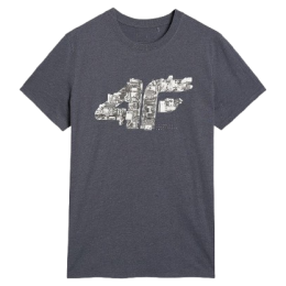 Мъжка тениска 4F Tshirt M3132 сив MIDDLE GREY MELANGE