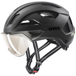 Колоездачна каска Uvex Stride Visor черен black matt