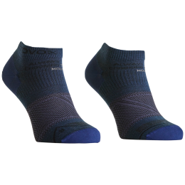 Мъжки мериносови чорапи Ortovox Alpine Light Low Socks син/сив Blue Nunatak