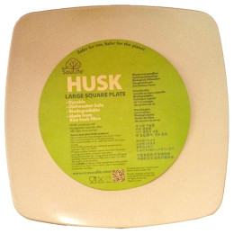 Чиния EcoSouLife Square Plate large естествен