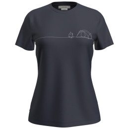 Дамска функционална блуза Icebreaker W Mer 150 Tech Lite SS Tee Single Line C тъмно син Midnight Navy