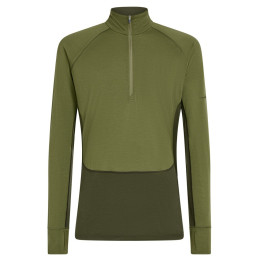 Функционална мъжка тениска Icebreaker Men Mer 200 ZoneKnit LS Half Zip тъмно зелен Dkloden/Spha/Cb