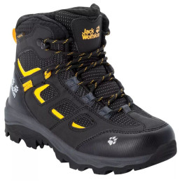 Детски обувки Jack Wolfskin Vojo Texapore Mid K черен/жълт black / burly yellow