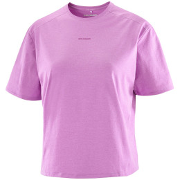 Дамска тениска Salomon Trackline SS Tee розов Iris Orchid