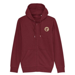 Дамски суитшърт České parky Wolfie Zip винен