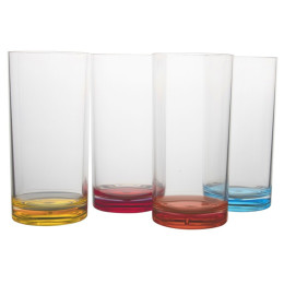Комплект чаши Gimex Longdrink Rainbow 4 pcs