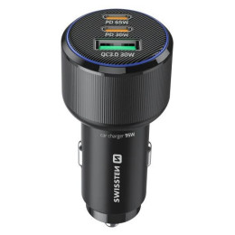 Адаптор Swissten Car Charger 2x USB-C PD + USB-A, 95 W + cabel USB-C / USB-C, 1 m