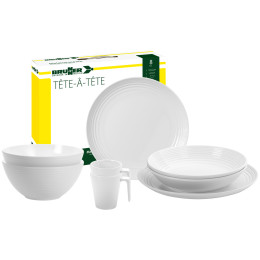Комплект прибори Brunner Spherica Set tete-a-tete бял