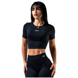 Дамски топ Nebbia Seamless Short-Sleeve Top Power черен BLACK