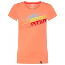 Дамска тениска La Sportiva Stripe Evo T-Shirt W оранжев Flamingo