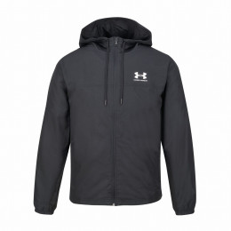 Мъжко яке Under Armour Rival Wvn Windbreaker черен Black/Black/White