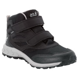 Детски обувки Jack Wolfskin Woodland Texapore Mid Vc K черен/сив black / grey