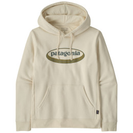 Мъжки суитшърт Patagonia Men's '95 Oval Logo Uprisal Hoody бял Birch White