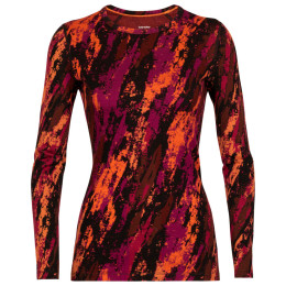 Дамска функционална тениска Icebreaker 250 Vertex LS Crewe Sedimentary червен/черен