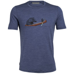 Мъжка тениска Icebreaker Sphere SS Crw Canoe Companions син EstateBlueHthr