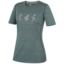 Дамска тениска MOOA Merino Lyolite Bloom 150 Short тюркоазен dusty teal