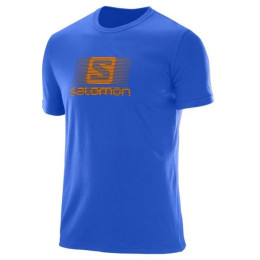 Мъжка тениска Salomon Blend Logo Ss Tee M син SurfTheWeb