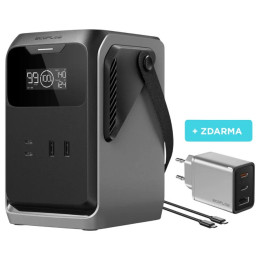 Зарядна станция EcoFlow Trail 200 черен/сив šedivá, černá