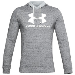 Мъжки суичър Under Armour Sportstyle Terry Logo Hoodie сив EnamelBlueFullHeather//White