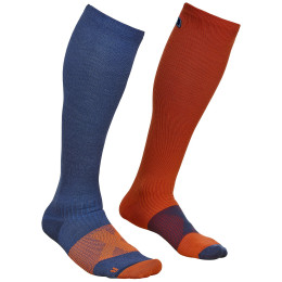 Чорапи Ortovox Tour Compression Socks син/червен NightBlue