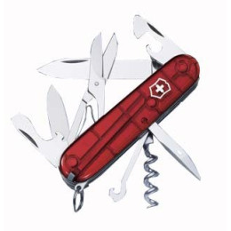 Нож Victorinox Climber червен прозрачен  TransRed