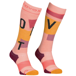 Дамски 3/4 чорапи  Ortovox Freeride Long Socks Cozy Women's розов Bloom