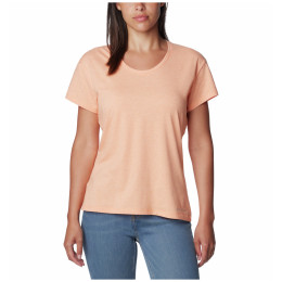 Дамска тениска Columbia Sun Trek™ SS Tee оранжев Apricot Fizz Heather