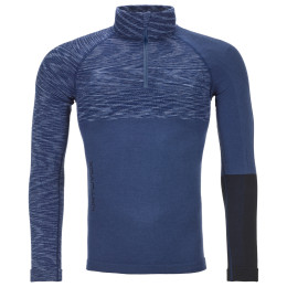 Мъжка тениска Ortovox Merino Competition Zip Neck M син Nightblueblend