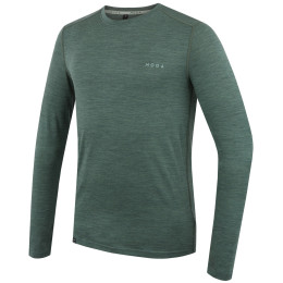 Мъжка тениска MOOA MerinoSilk 160 long зелен green melange