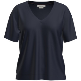 Дамска функционална блуза Icebreaker W Mer 150 Tech Lite SS Relax V Neck Tee тъмно син Midnight Navy