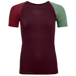 Дамска функционална тениска Ortovox 120 Comp Light Short Sleeve W червен DarkWine