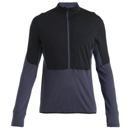 Функционален мъжки суитшърт Icebreaker Men Merino 200 Realfleece™ Descender LS Half Zip черен Black/Graphite/Cb