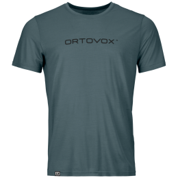 Функционална мъжка тениска Ortovox 150 Cool Brand Ts M сив/черен Dark Arctic Grey