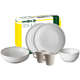 Комплект прибори Brunner Savana Set tete-a-tete бял