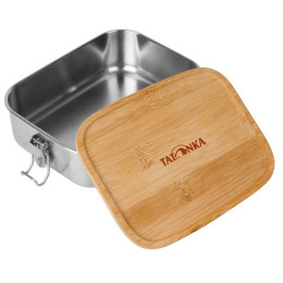 Кутия за закуска Tatonka Lunch Box I 1000 Bamboo кафяв/сребърен