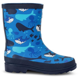 Детски гумени ботуши Regatta Mudplay II Junior 4DT син Bubbles the Shark Blue Print