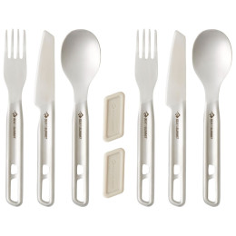 Комплект прибори Sea to Summit Detour Stainless Steel Cutlery Set 6 Piece сребърен Stainless Steel Grey