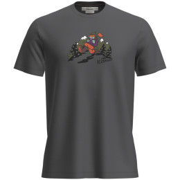Функционална мъжка тениска  Icebreaker M Mer 150 Tech Lite SS Tee Catch Me Outs тъмно сив Obsidian