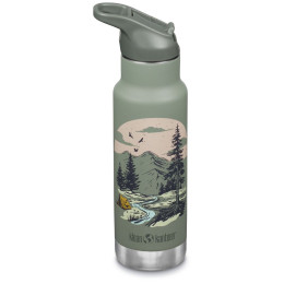 Детски термос Klean Kanteen Insulated Kid Classic Narrow 12oz (w/Flip Seal Sport Cap) зелен mountain scape