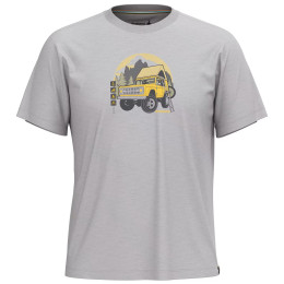 Тениска Smartwool Long Weekend Short Sleeve Graphic Tee сив light gray heather