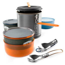 Комплект прибори GSI Outdoors Halulite Dualist HS сив