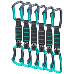 Примки с карабинери Skylotec Lime Set Nylon PRO - 6 PACK сив/зелен Anthracite/Acquamarine