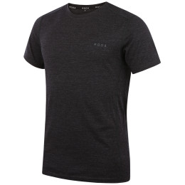 Мъжка тениска MOOA MerinoSilk 160 short черен black melange