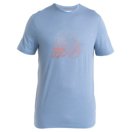 Мъжка тениска Icebreaker Men Merino 150 Tech Lite III SS Tee Van Camp светло син Kyanite