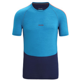 Функционална мъжка тениска Icebreaker Men 125 ZoneKnit™ SS Crewe син Geo Blue/Royal Navy/Cb