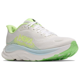 Дамски обувки за бягане Hoka Clifton 11 Wide бял/зелен Frost / Neon Yuzu